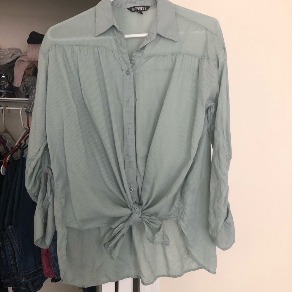 Express tie front blouse